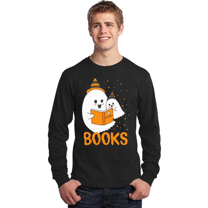 Spooky Tales Halloween Ghosts & Bookworms Tall Long Sleeve T-Shirt