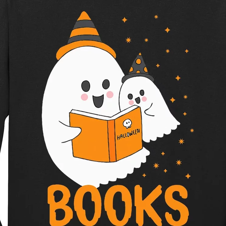 Spooky Tales Halloween Ghosts & Bookworms Tall Long Sleeve T-Shirt