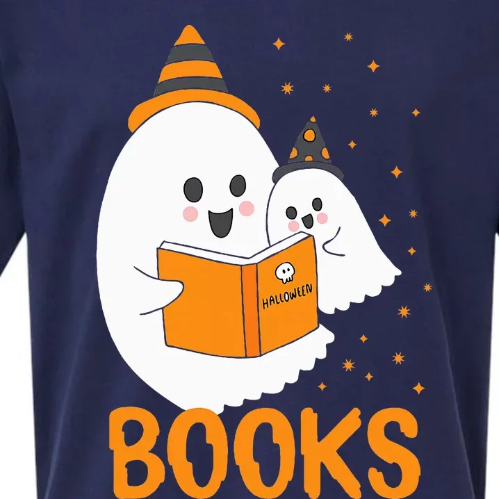 Spooky Tales Halloween Ghosts & Bookworms Sueded Cloud Jersey T-Shirt