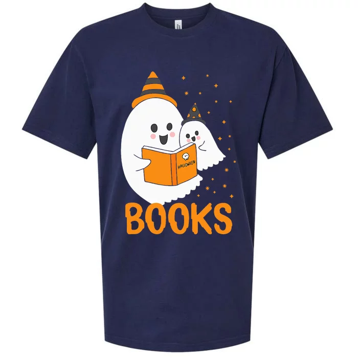 Spooky Tales Halloween Ghosts & Bookworms Sueded Cloud Jersey T-Shirt