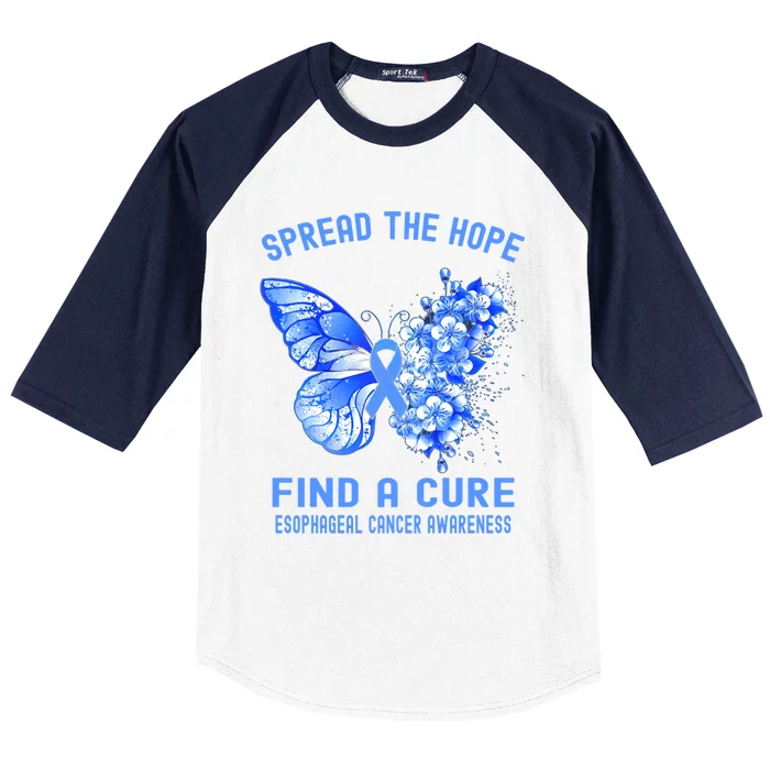 Spread The Hope Find A Cure Esophageal Cancer Awareness Cute Gift Baseball Sleeve Shirt