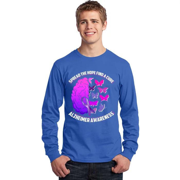 Spread The Hope Find A Cure Alzheimer Awareness Gift Long Sleeve Shirt