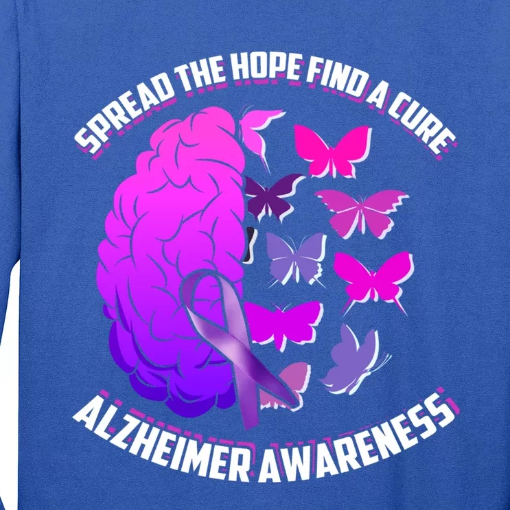 Spread The Hope Find A Cure Alzheimer Awareness Gift Long Sleeve Shirt