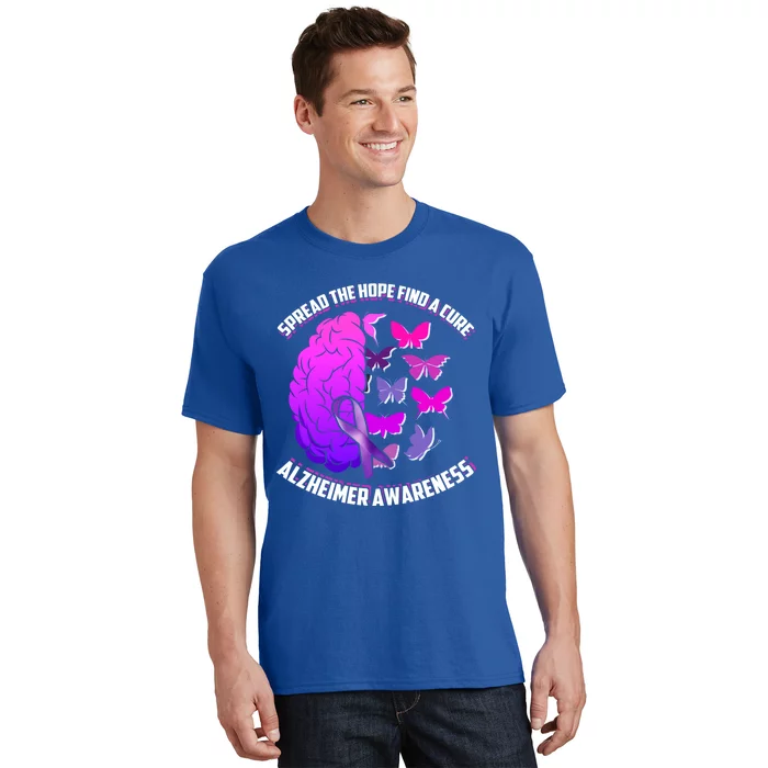 Spread The Hope Find A Cure Alzheimer Awareness Gift T-Shirt