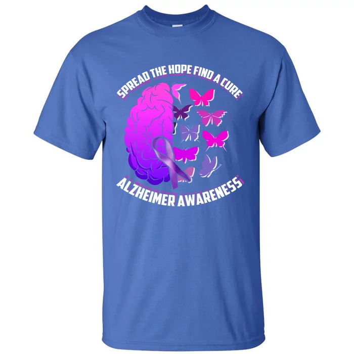 Spread The Hope Find A Cure Alzheimer Awareness Gift Tall T-Shirt