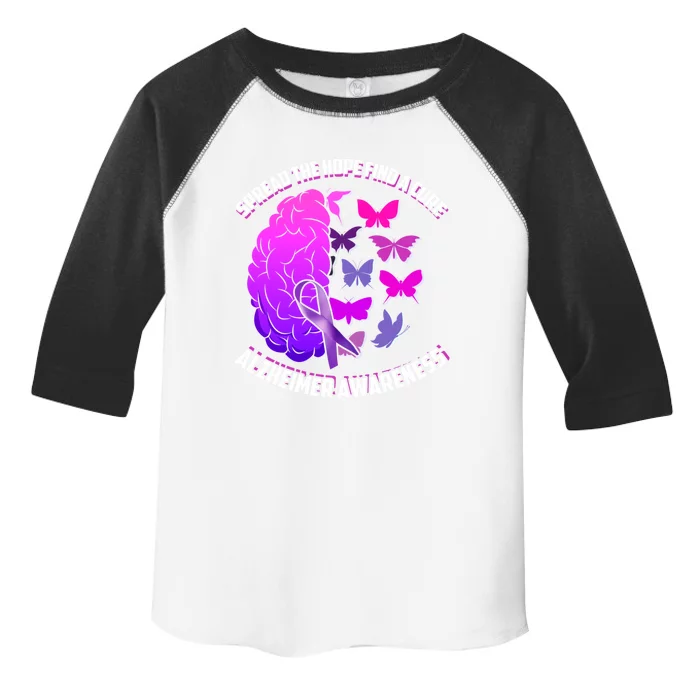 Spread The Hope Find A Cure Alzheimer Awareness Gift Toddler Fine Jersey T-Shirt