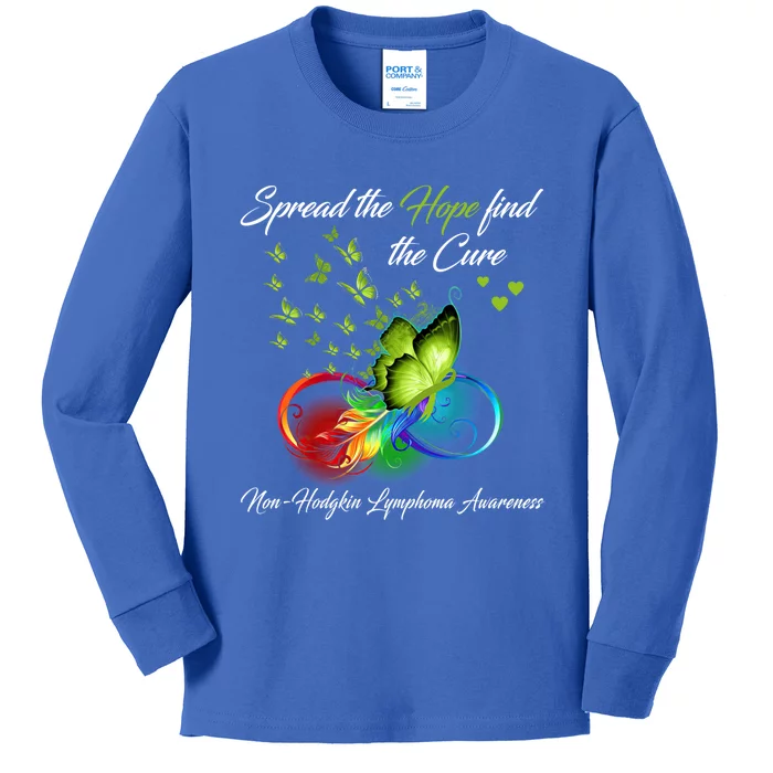 Spread The Hope Find The Cure Awareness Cool Gift Kids Long Sleeve Shirt