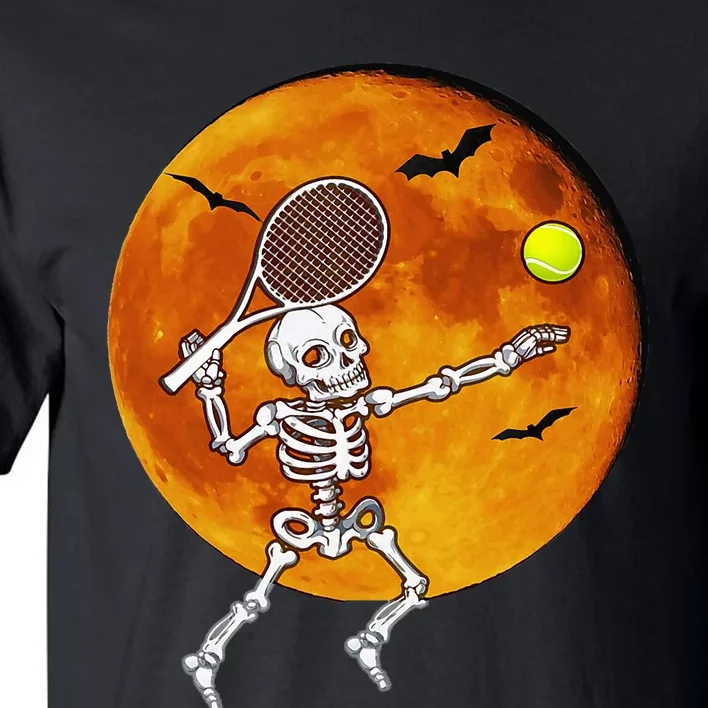 Skeleton Tennis Halloween Racket Ball Tall T-Shirt