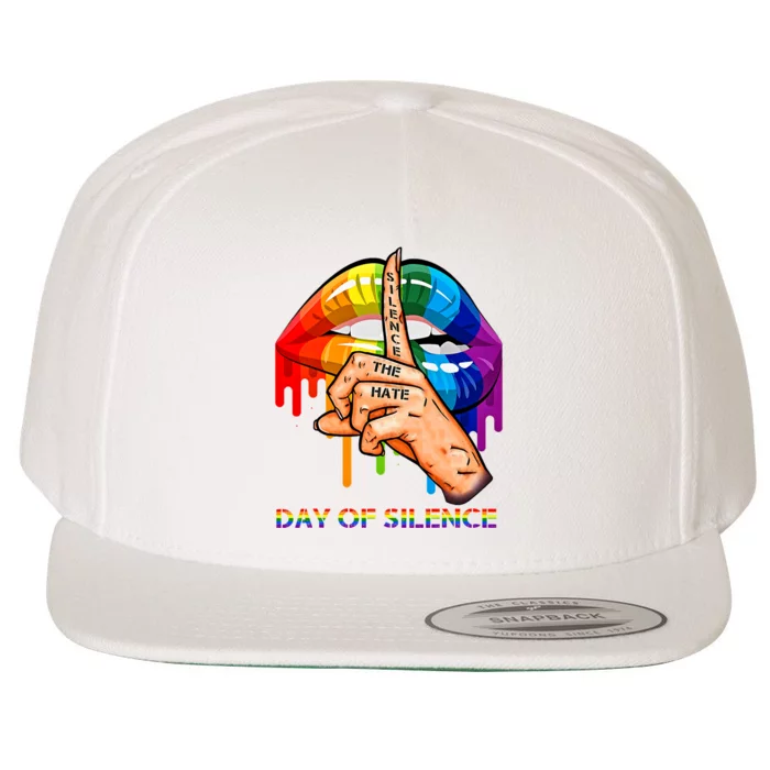 Silence The Hate Day Of Silence Let LGBT Signal Wool Snapback Cap