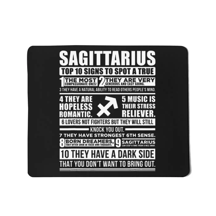 Sagittarius Traits Horoscope Zodiac Sign Gifts Mousepad