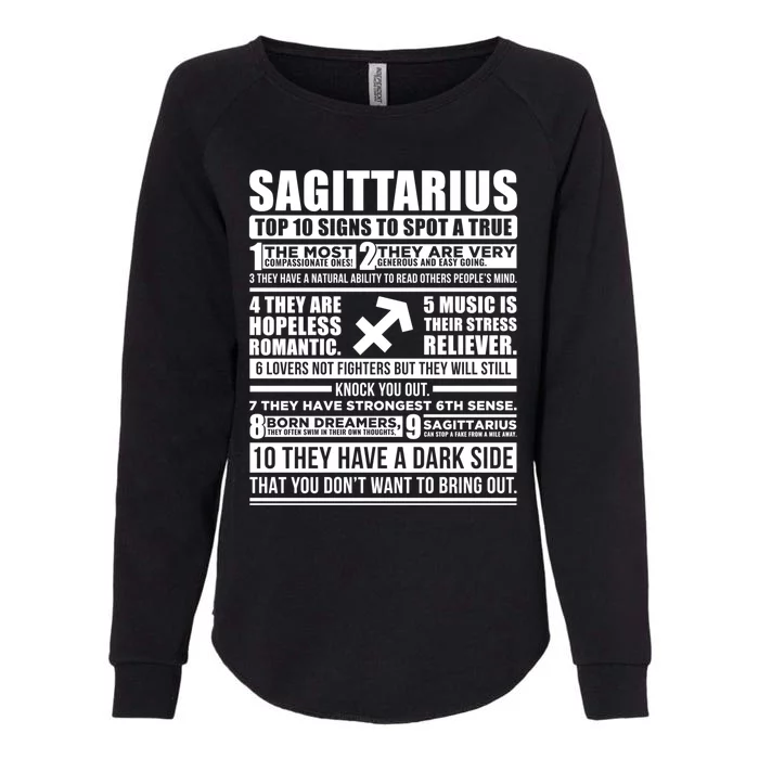 Sagittarius Traits Horoscope Zodiac Sign Funny Gift Womens California Wash Sweatshirt