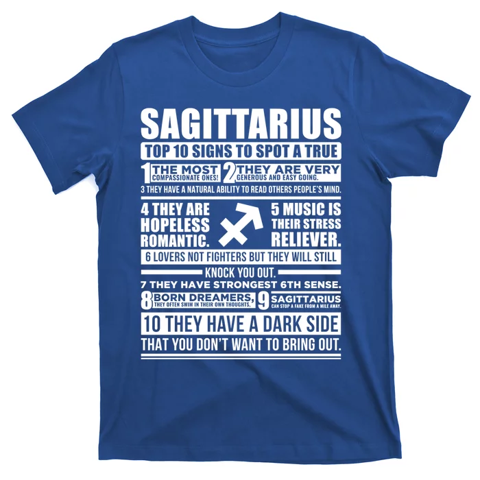 Sagittarius Traits Horoscope Zodiac Sign Funny Gift T-Shirt