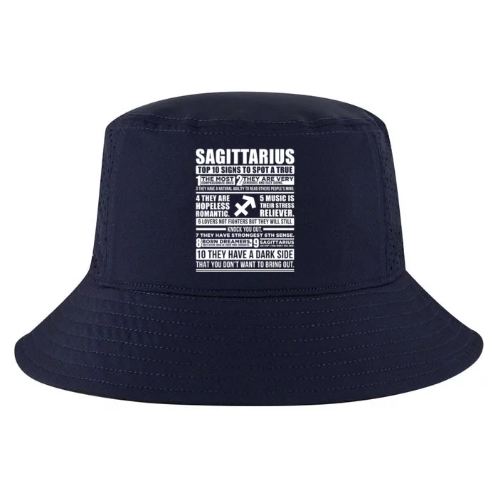 Sagittarius Traits Horoscope Zodiac Sign Funny Gift Cool Comfort Performance Bucket Hat