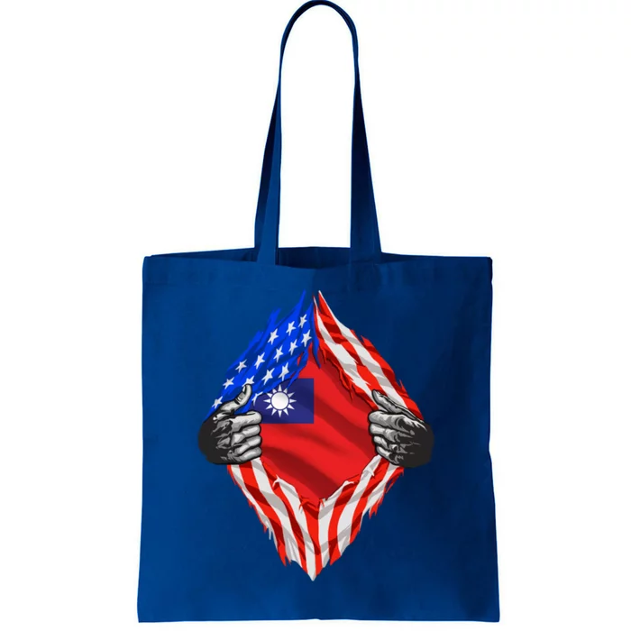 Super Taiwanese Heritage Taiwan Roots Usa Flag Cool Gift Tote Bag