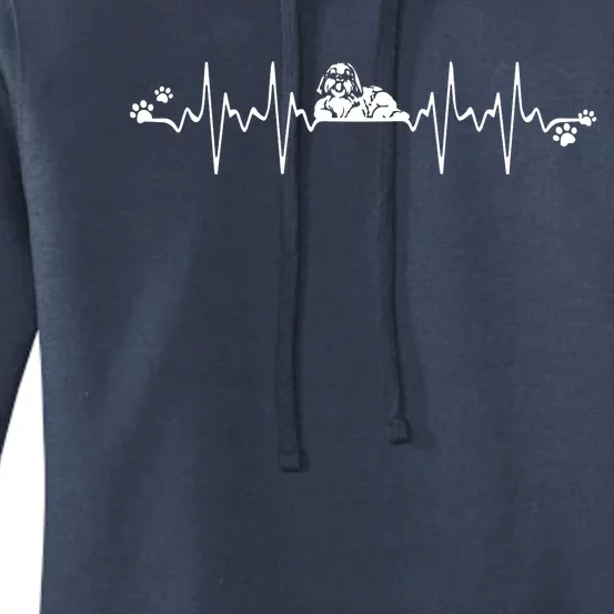 Shih Tzu Heartbeat Gift For Shih Tzu Lovers Women's Pullover Hoodie