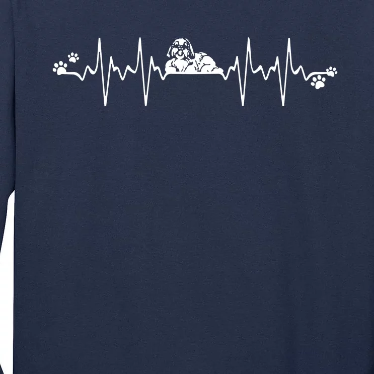 Shih Tzu Heartbeat Gift For Shih Tzu Lovers Tall Long Sleeve T-Shirt