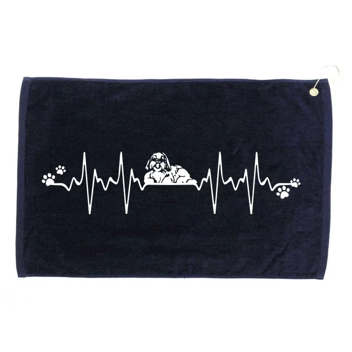 Shih Tzu Heartbeat Gift For Shih Tzu Lovers Grommeted Golf Towel