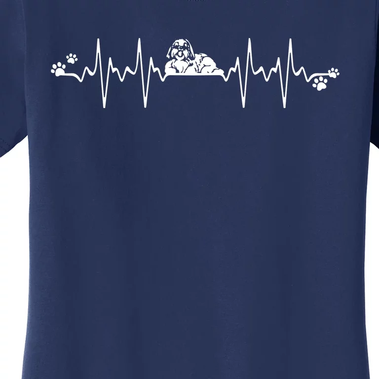 Shih Tzu Heartbeat Gift For Shih Tzu Lovers Women's T-Shirt