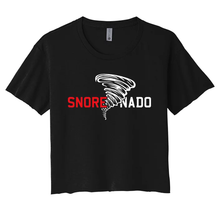 Snoring Tornado Hurricane Sleeping Sleeper Women's Crop Top Tee