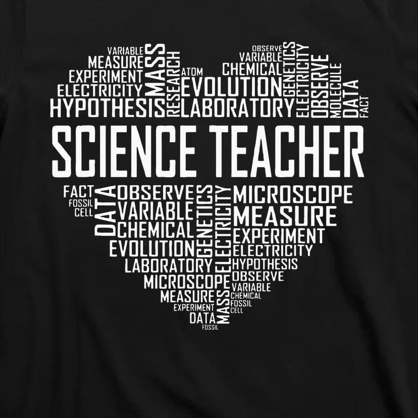 Science Teacher Heart Proud Science Teaching Design T-Shirt