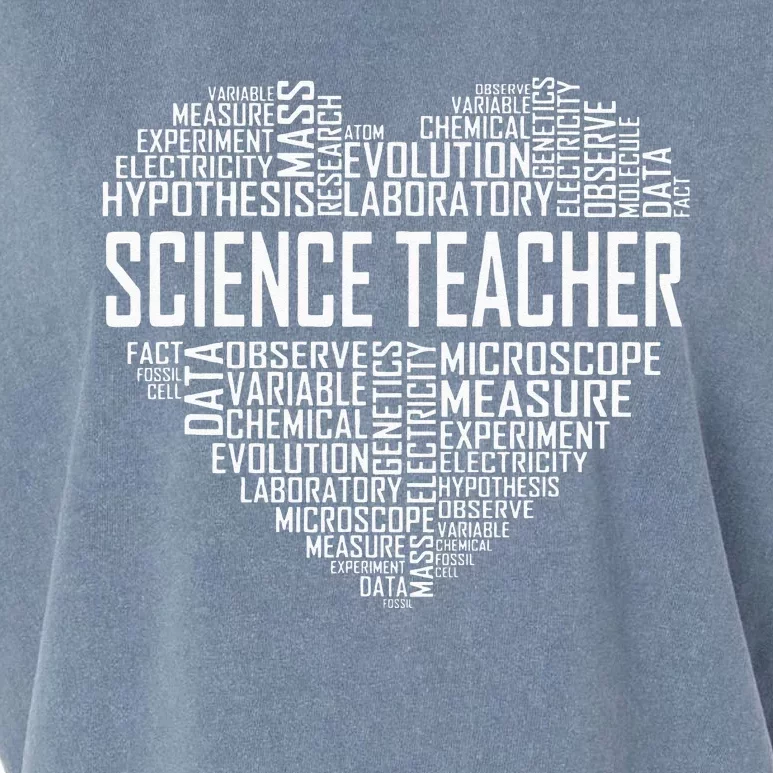 Science Teacher Heart Proud Science Teaching Design Garment-Dyed Women's Muscle Tee