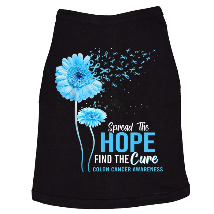 Spread The Hope Find The Cure Colon Cancer Awareness Doggie Tank