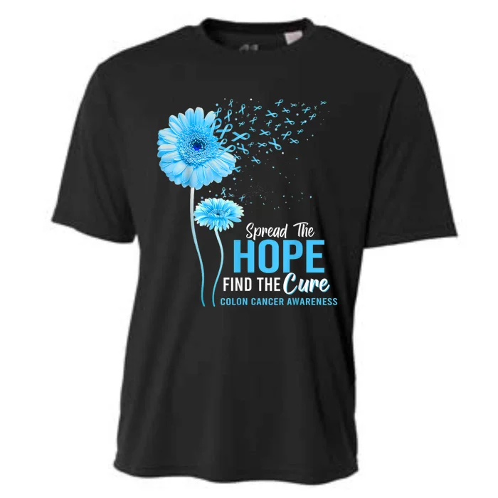 Spread The Hope Find The Cure Colon Cancer Awareness Cooling Performance Crew T-Shirt