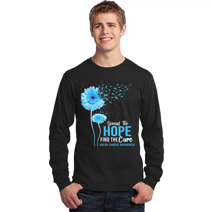 Spread The Hope Find The Cure Colon Cancer Awareness Long Sleeve Shirt