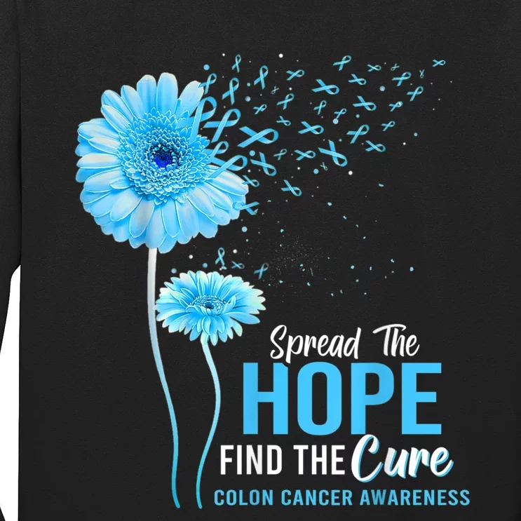 Spread The Hope Find The Cure Colon Cancer Awareness Long Sleeve Shirt