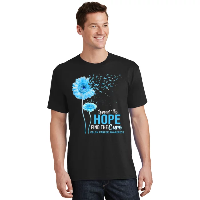 Spread The Hope Find The Cure Colon Cancer Awareness T-Shirt