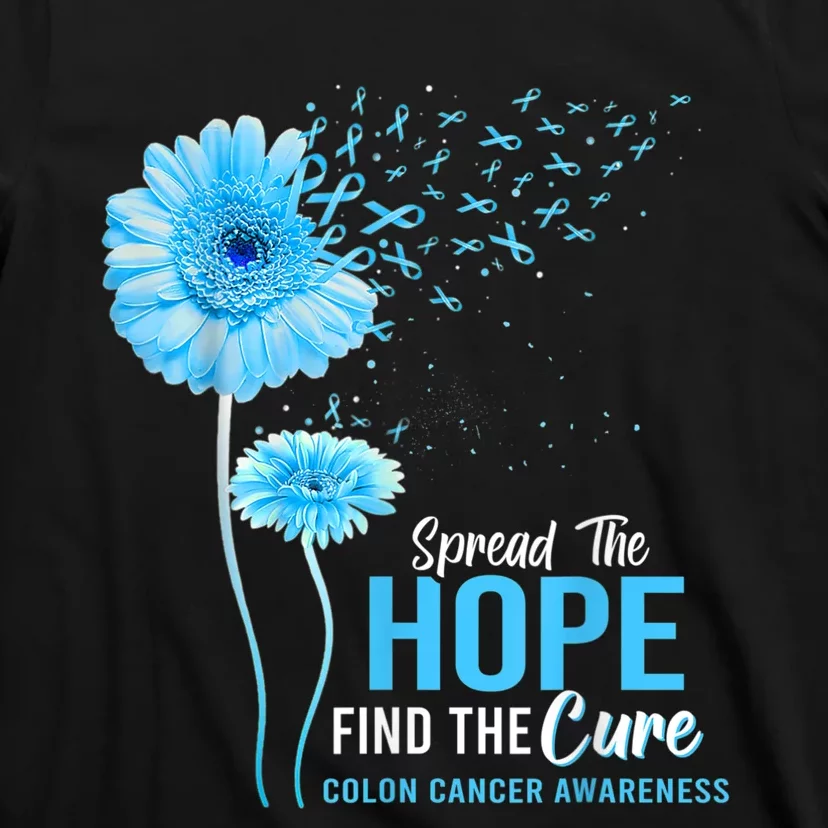 Spread The Hope Find The Cure Colon Cancer Awareness T-Shirt