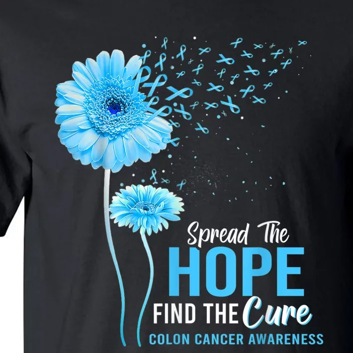 Spread The Hope Find The Cure Colon Cancer Awareness Tall T-Shirt