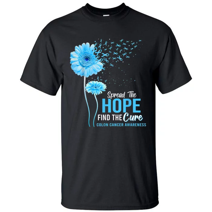 Spread The Hope Find The Cure Colon Cancer Awareness Tall T-Shirt