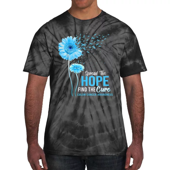 Spread The Hope Find The Cure Colon Cancer Awareness Tie-Dye T-Shirt