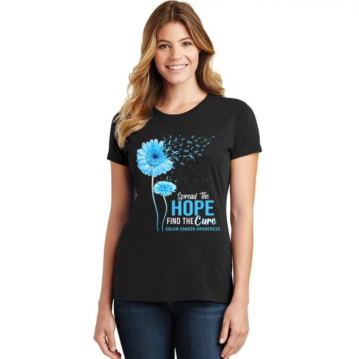 Spread The Hope Find The Cure Colon Cancer Awareness Women's T-Shirt