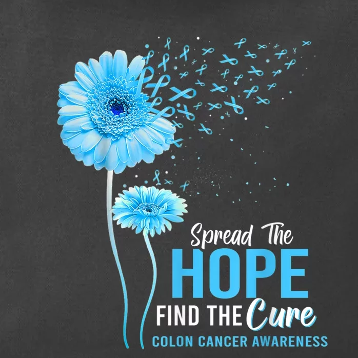 Spread The Hope Find The Cure Colon Cancer Awareness Zip Tote Bag