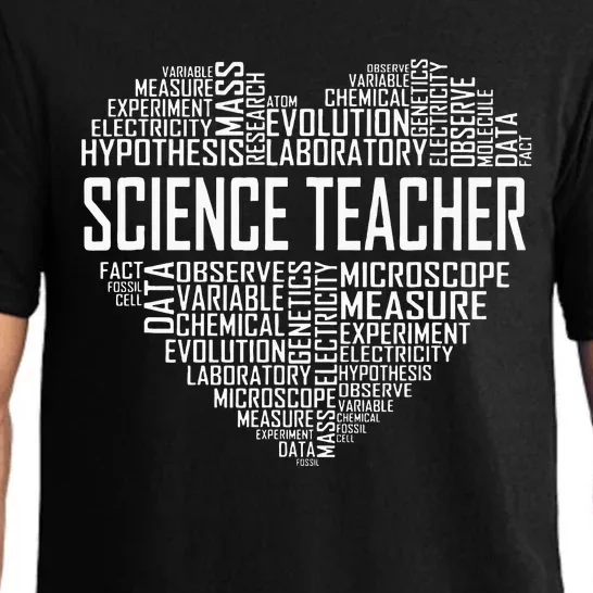 Science Teacher Heart Proud Science Teaching Design Pajama Set