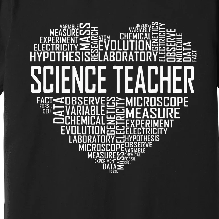 Science Teacher Heart Proud Science Teaching Design Premium T-Shirt