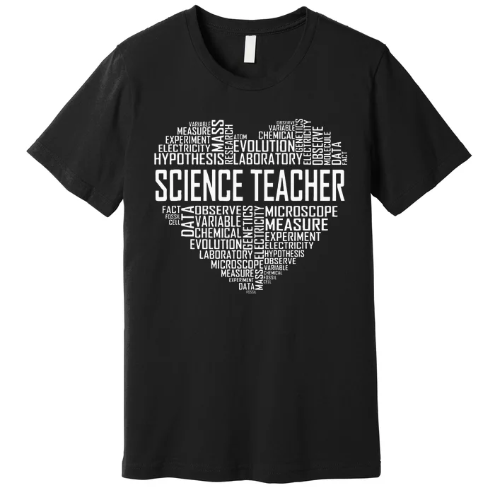 Science Teacher Heart Proud Science Teaching Design Premium T-Shirt