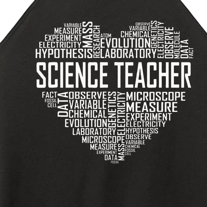 Science Teacher Heart Proud Science Teaching Design Women’s Perfect Tri Rocker Tank