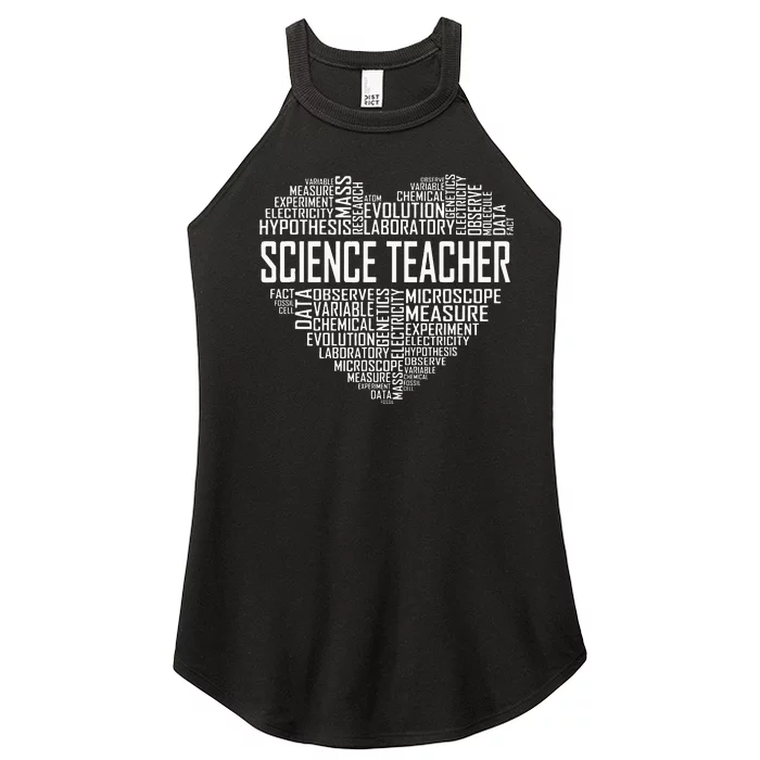 Science Teacher Heart Proud Science Teaching Design Women’s Perfect Tri Rocker Tank