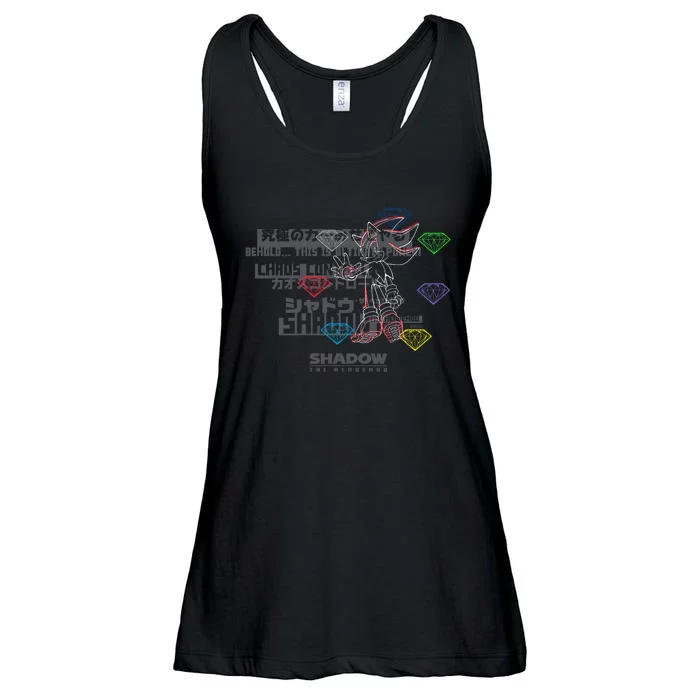 Shadow The Hedgehog Intense Type Ladies Essential Flowy Tank