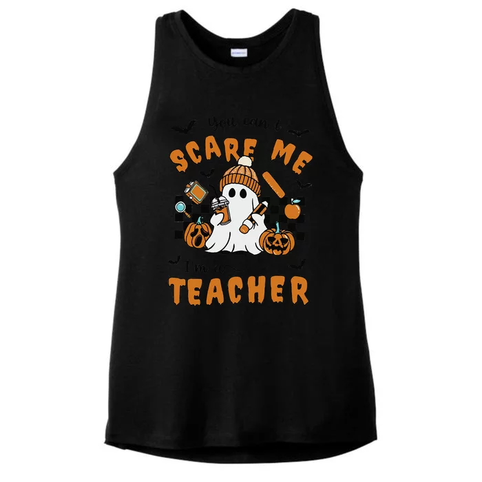 Spooky Teacher Halloween You Cant Scare Me IM A Teacher Ladies Tri-Blend Wicking Tank