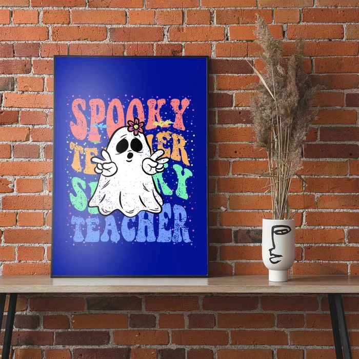 Spooky Teacher Halloween Design Preschool Prek Kindergarten Cute Gift Poster