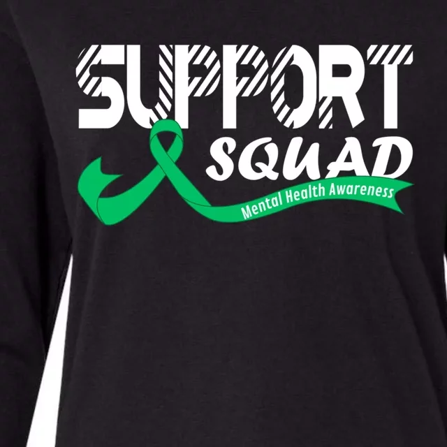 Squad Tal Health Awareness Ribbon Green Gift Womens Cotton Relaxed Long Sleeve T-Shirt