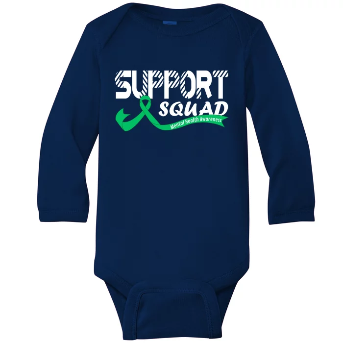 Squad Tal Health Awareness Ribbon Green Gift Baby Long Sleeve Bodysuit