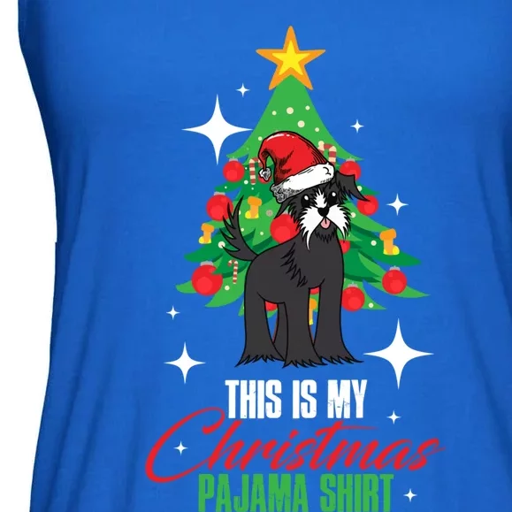 Schnauzer This Is My Christmas Pajama Gift Ladies Essential Flowy Tank