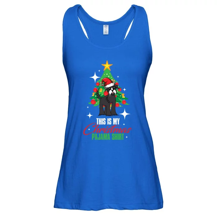 Schnauzer This Is My Christmas Pajama Gift Ladies Essential Flowy Tank