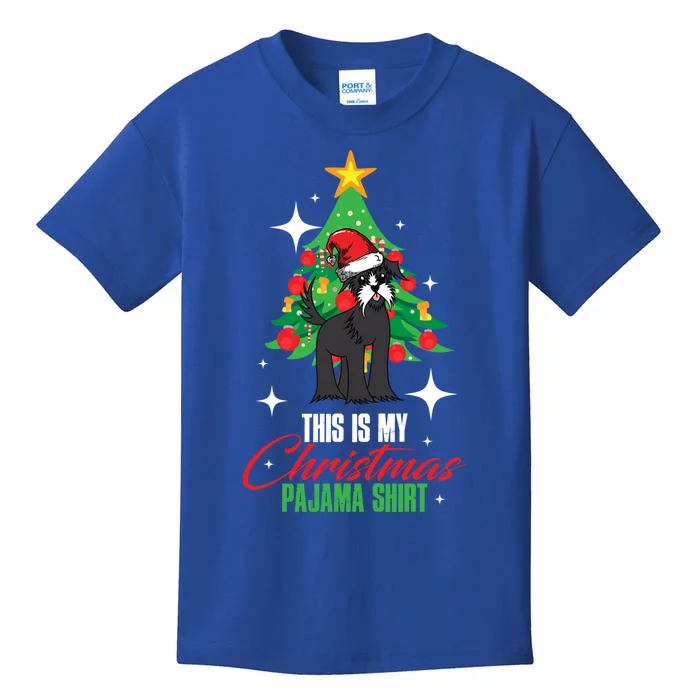 Schnauzer This Is My Christmas Pajama Gift Kids T-Shirt