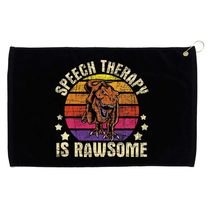 Speech Therapy Is Rawsome Speech Language Pathologist Grommeted Golf Towel